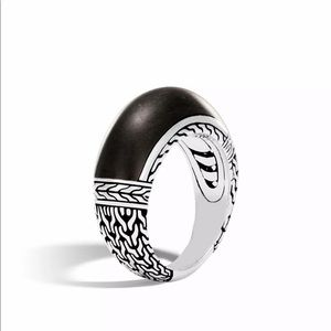 John Hardy Classic Dome Ring Ebony Wood Size 7
